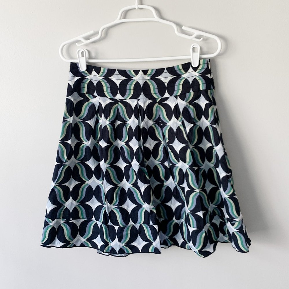 Women's Retro Geometric Print High Waisted Skirt